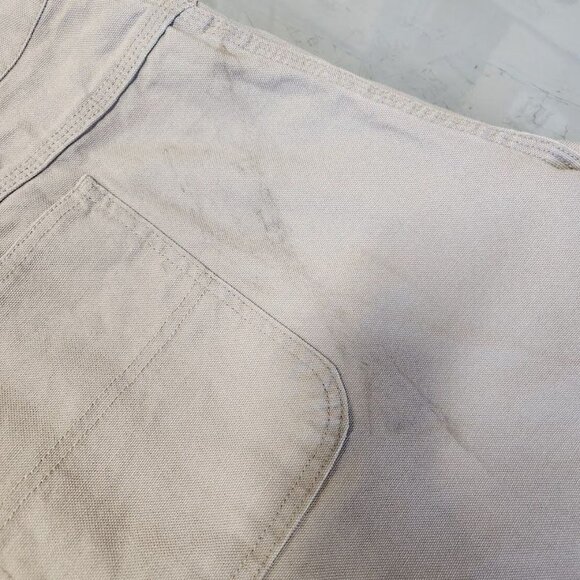 Wrangler Rustler Men's Canvas Carpenter Straight Leg Jeans in Khaki - Size 40x30 - Picture 9 of 11